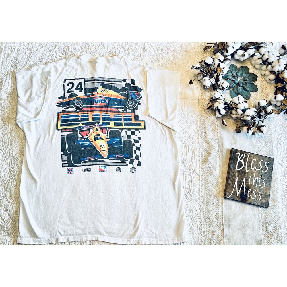 Vintage 2000s Robbie Burl Purex Racing Graphic T-Shirt size XXL